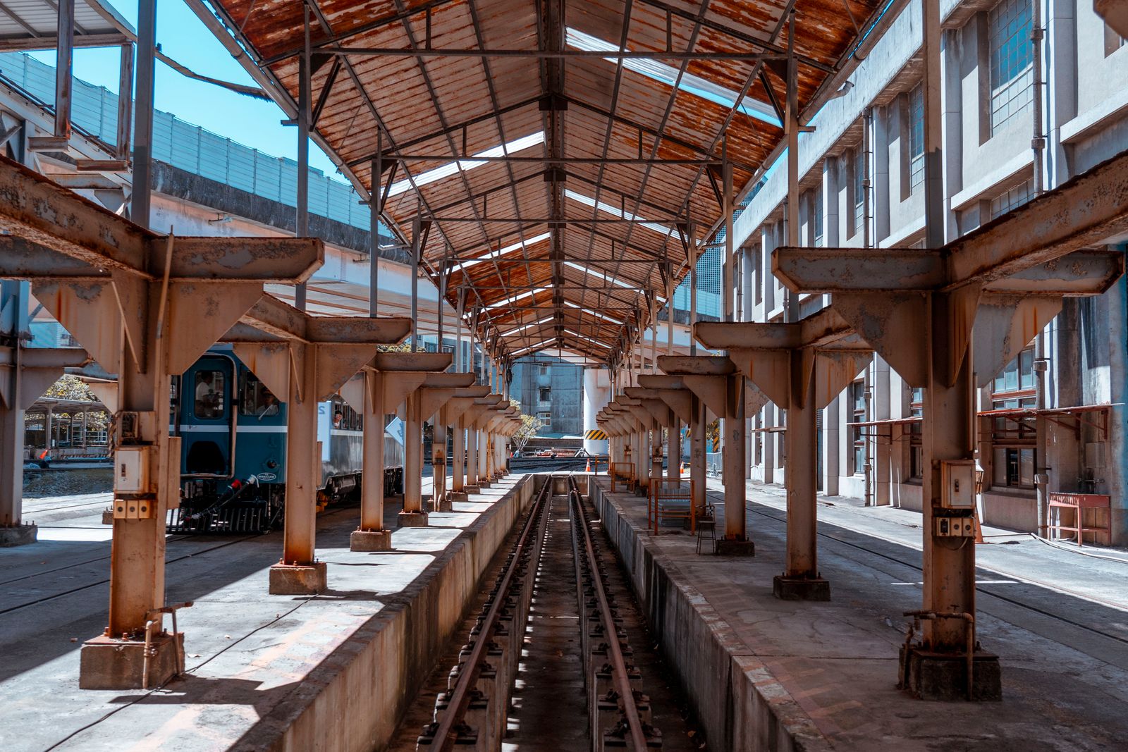 Historic Alishan Forest Railway train, built during Japanese colonial rule for cypress logging, Chiayi, Taiwan