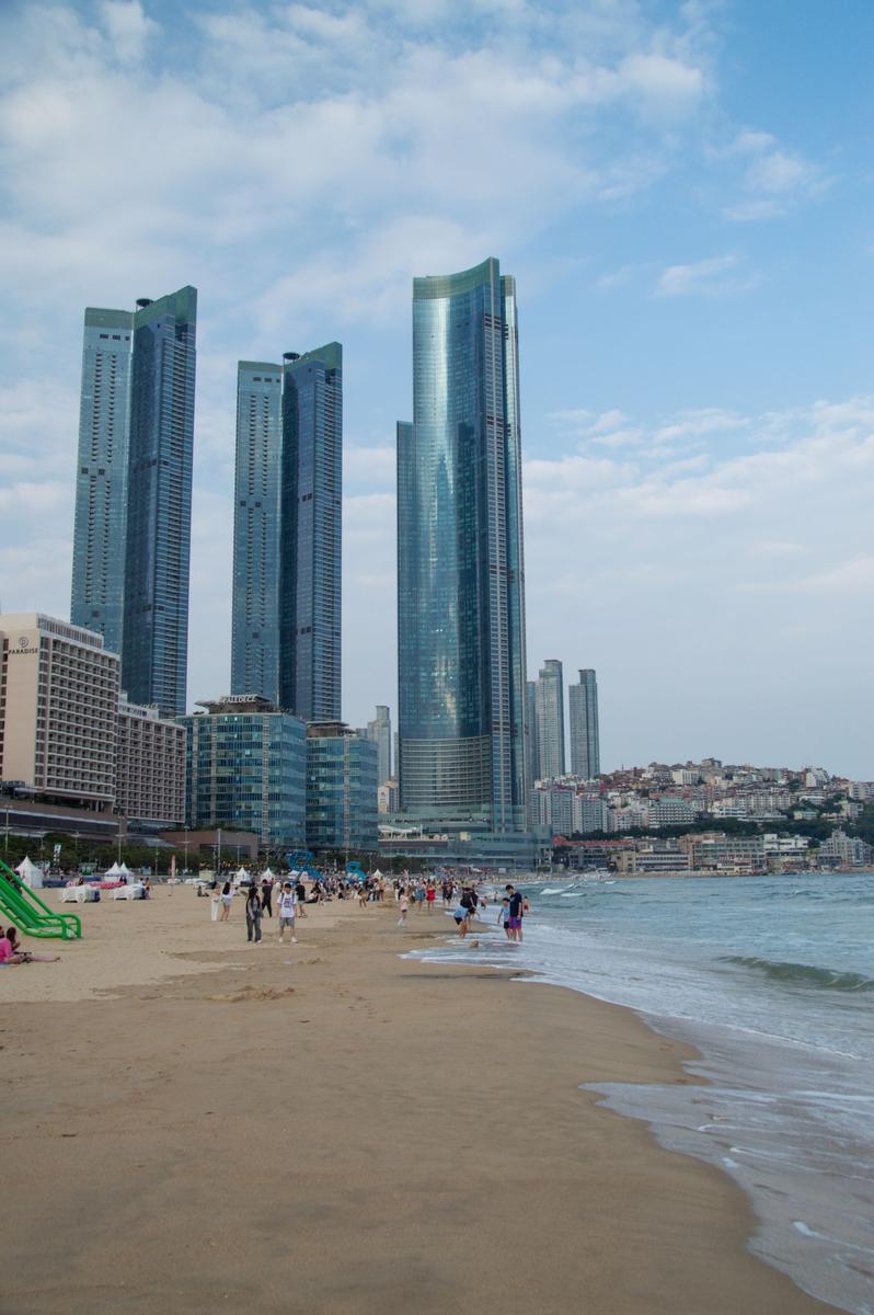 Haeundae Beach and skyscrapers in Busan