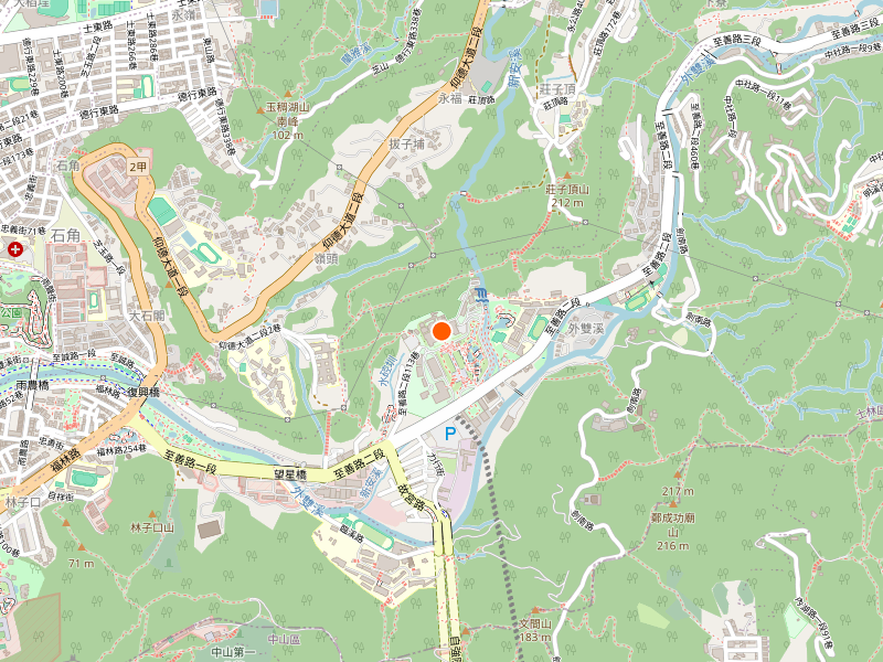 Map showing the National Palace Museum location in Shilin District, Taipei, Taiwan