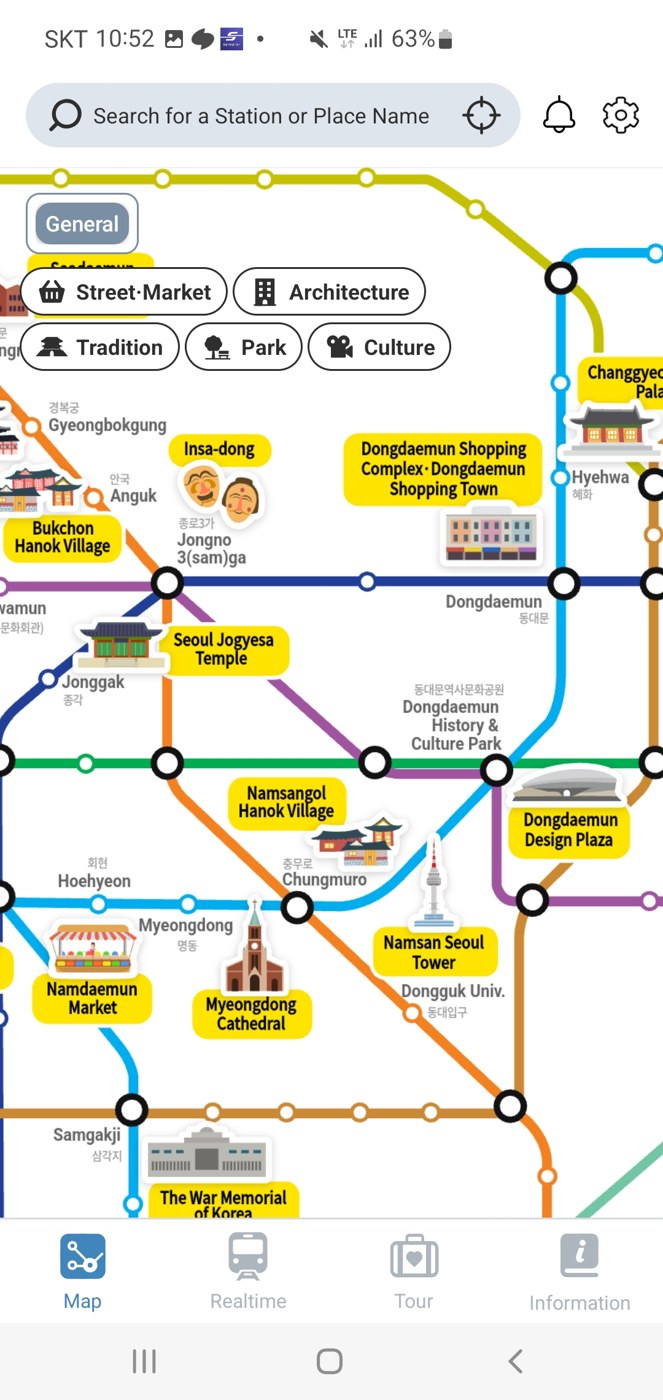 Tourist subway map with 30 attractions