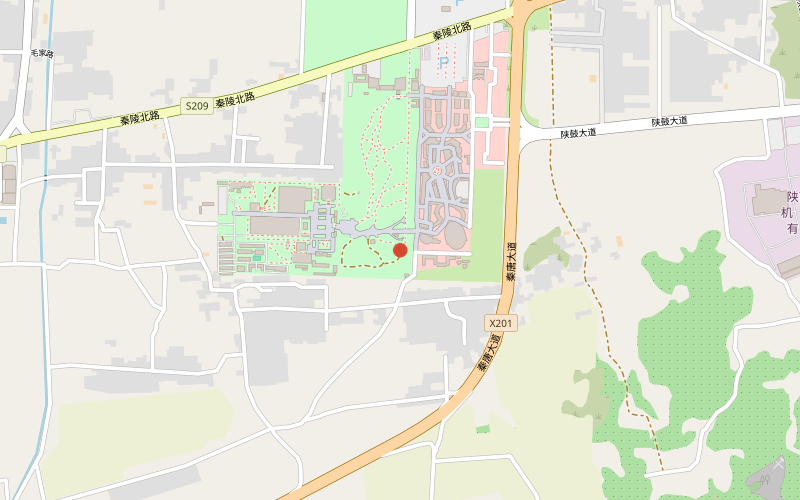 Map showing the location of the Terracotta Army (Emperor Qinshihuang's Mausoleum Site) Museum east of Xi'an
