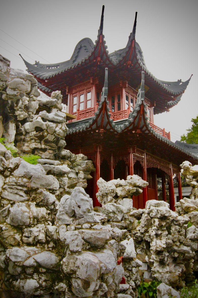 Historic pavilions and rockery of Yu Garden, built in 1559 during the Ming dynasty, Shanghai